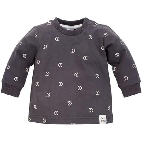 Pinokio Baby Blouse Long Sleeve Dreamer, 95% Cotton 5% Elastane, Graphite with Moons, Boys Gr. 62-104 (86) von Pinokio