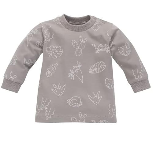 Pinokio Baby Blouse Long Sleeve Slow Life, 95% Coton 5% Elastane écru bejge Natural Theme, Unisex Gr. 62-86 (68) von Pinokio