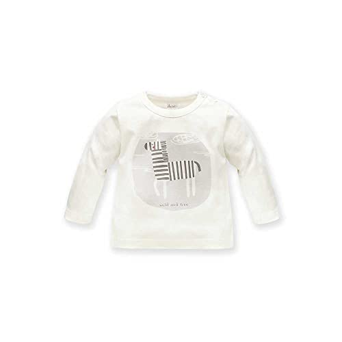 Pinokio Baby Blouse Long Sleeve wild Animals, 100% Cotton, écru Zebra, Unisex Gr. 62-86 (68) von Pinokio