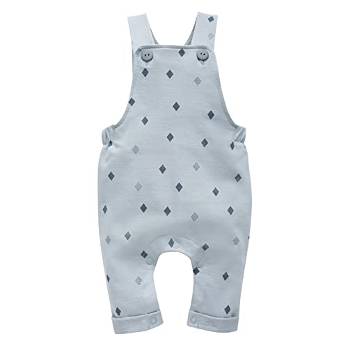 Pinokio Baby Dungarees Charlie, 100% cotton Blue in diamonds, Unisex Gr. 62-86 (80) von Pinokio