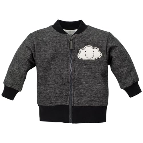 Pinokio Unisex Baby Pinokio Baby Jacket Happy Day, 100% Cotton Black, Unisex Gr. 62-110 Sweatshirt, Schwarz, 98 EU von Pinokio