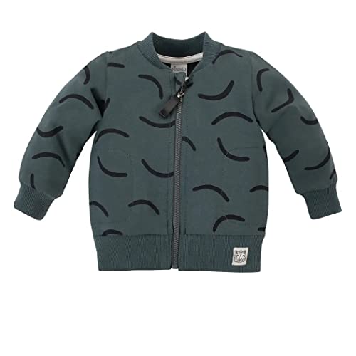 Pinokio Baby - Jungen Pinokio Baby Jacket Le Tigre, 100% Katoen Groen Met Tiger Stripes, Jongens Maat 62-104 Sweatshirt, Grün, 92 EU von Pinokio