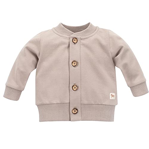 Pinokio Unisex Baby Pinokio Baby Jacket Wooden Pony, 100% Organic Cotton, Bejge, Unisex Gr. 62-86 Sweatshirt, Bejge, 86 EU von Pinokio