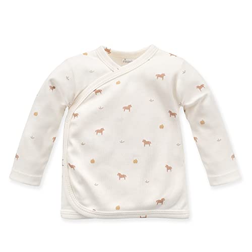 Pinokio Baby Jacket wrappedaround Long Sleeve Wooden Pony, 100% Organic Cotton Ecru Horse, Unisex Gr. 50-68 (62) von Pinokio