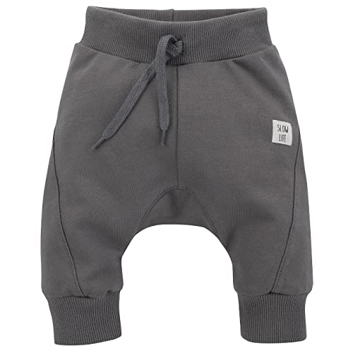 Pinokio Baby Joggers Slow Life, 100% Cotton Gray, Unisex Gr. 62-86 (62) von Pinokio