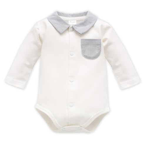 Pinokio Baby - Jungen Bodysuit Long Sleeve Buttoned with Collar Underwear, Ecru Charlie, 62 EU von Pinokio