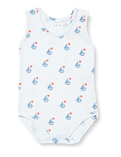 Pinokio Baby - Jungen Bodysuit Long Sleeve Underwear, Blue Sailboats Sailor, 80 EU von Pinokio