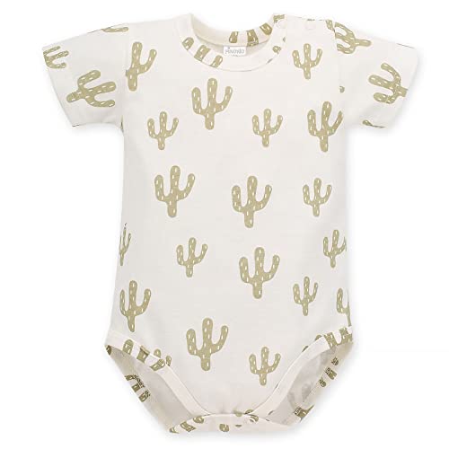 Pinokio Baby - Jungen Bodysuit Short Sleeve Pinokio Underwear, Ecru Cactuss, 80 EU von Pinokio