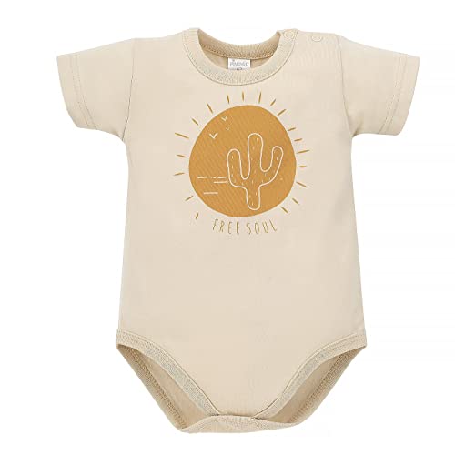 Pinokio Baby - Jungen Bodysuit Short Sleeve Pinokio Underwear, Ecru Free Soul Sun, 62 EU von Pinokio