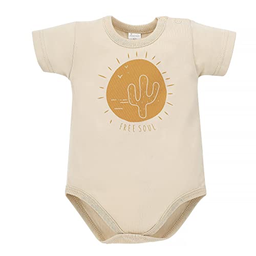 Pinokio Baby - Jungen Bodysuit Short Sleeve Pinokio Underwear, Ecru Free Soul Sun, 80 EU von Pinokio