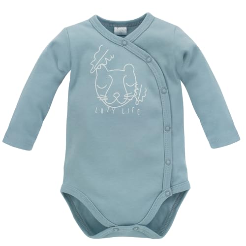 Pinokio Baby - Jungen Bodysuits met Lange mouwen en knoopsluiting Underwear, Turquoise Tiger, 56 EU von Pinokio