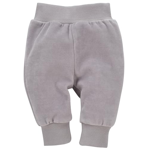 Pinokio Baby - Jungen Pinokio Baby Hello, Velour, Grey, Unisex Gr. 56-86 Casual Pants, Grau, 56 EU von Pinokio