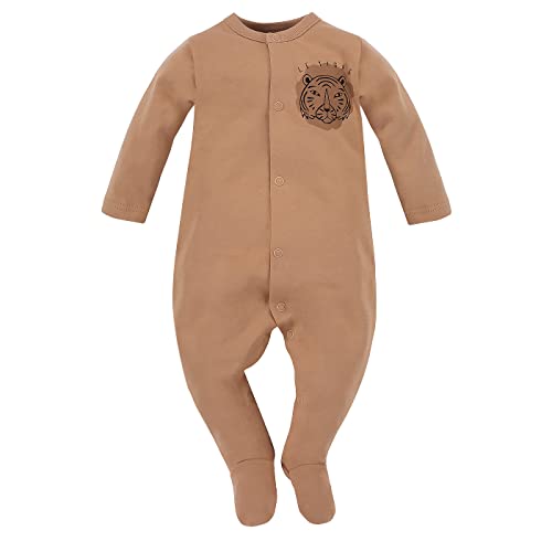 Pinokio Baby - Jungen Pinokio Baby Overall Le Tigre, 100% Cotton Ochra With Tigre, Unisex Gr. 56-86 OVERAL, BEJGE, 62 EU von Pinokio