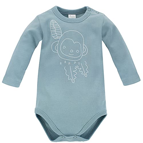 Pinokio Baby - Jungen Pinokio Bodysuit met Lange mouwen Underwear, Blue Monkey, 68 EU von Pinokio