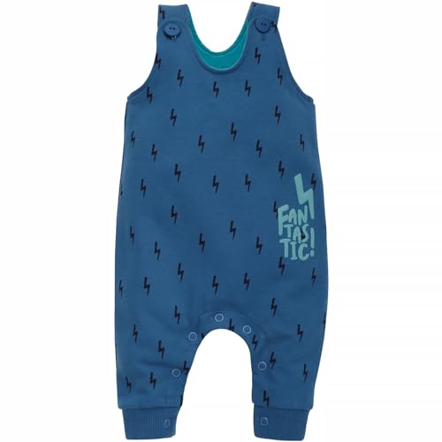 Pinokio Baby - Jungen Secret Forest, 100% Cotton Navy Blue, Boys Gr. 62-86 DUNGAREES, NAVY BLUE ORANGE FLIP, 68 EU von Pinokio