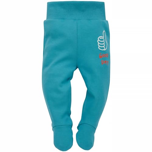 Pinokio Baby - Jungen Sleppants Secret Forest, 100% Cotton Navy Blue, Boys Gr. 56-74 and Toddler Footie, Turquoise Orange Flip, 68 EU von Pinokio