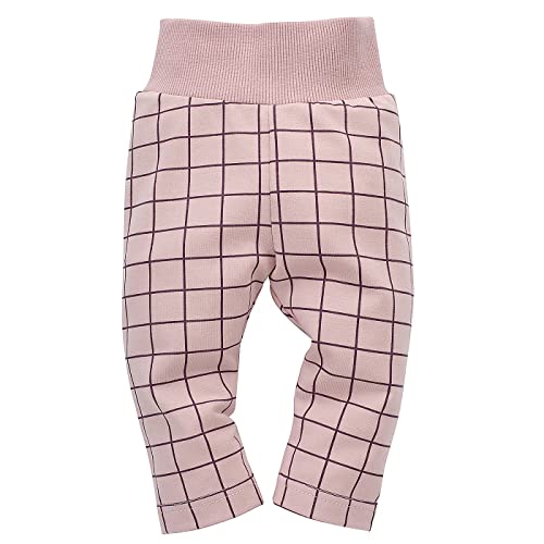 Pinokio Baby Leggins Romantic, 95% Cotton, 5% Elastane, Pink, Checked Girls Gr. 62-122 (116) von Pinokio