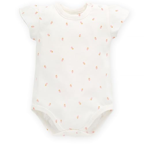 Pinokio Baby - Mädchen Bodysuit Short Sleeve Girls Pinokio Underwear, Ecru Strawbery, 86 EU von Pinokio