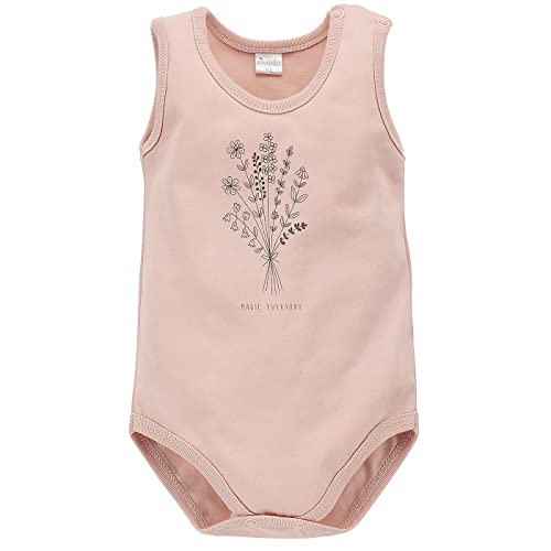 Pinokio Baby - Mädchen Bodysuit Sleeveless Regular Pinokio Underwear, Pink Flower, 92 EU von Pinokio
