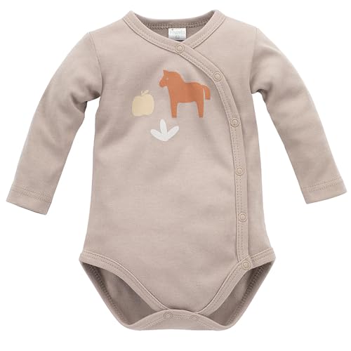 Pinokio Baby - Mädchen Bodysuits Long Sleeve Buttoned Underwear, Bejge Horse, 50 EU von Pinokio