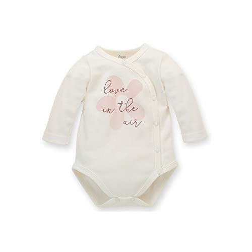 Pinokio Baby - Mädchen Bodysuits Long Sleeve Buttoned Underwear, Ecru Flower Happiness, 56 EU von Pinokio