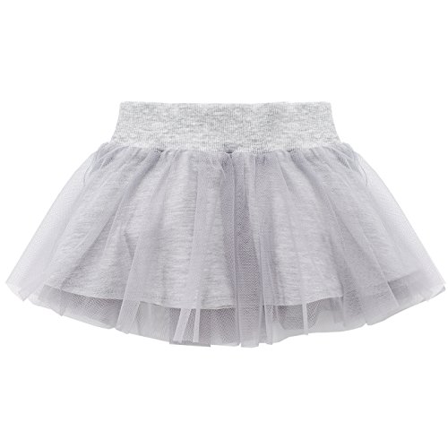 Pinokio Baby - Mädchen Love Summer Simple Tulle Skirt, Grey Happy Day, 110 EU von Pinokio