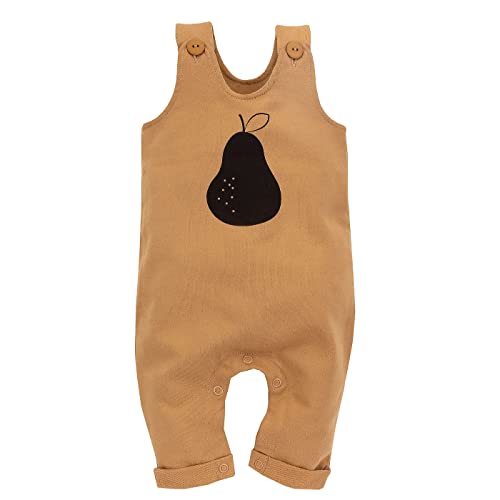 Pinokio Baby - Mädchen Pinokio Baby Tres Bien, 100% Cotton, Yellow With Pear, Girls Gr. 56-74 DUNGAREES, OCHRA, 62 EU von Pinokio