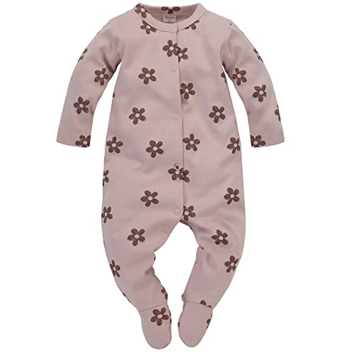 Pinokio Baby Overall Happiness, 100% cotton pink flowers, Girls Gr. 56-86 (68) von Pinokio