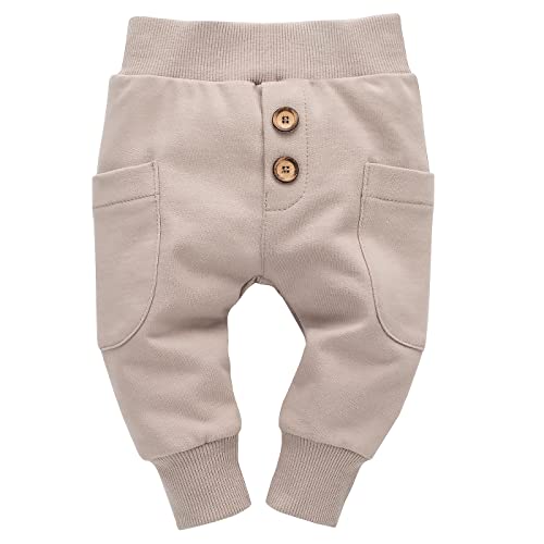 Pinokio Baby Pants Wooden Pony, 100% Organic Cotton Bejge, Unisex Gr. 62-86 (68) von Pinokio