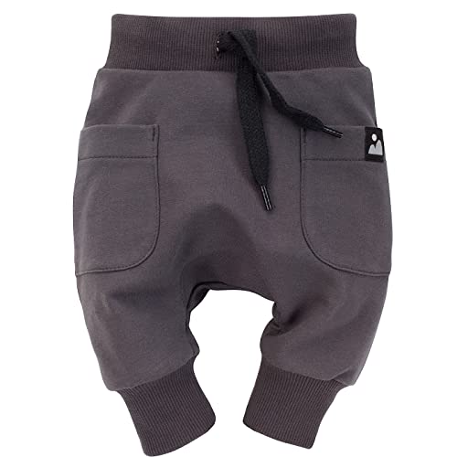 Pinokio Baby Pumphose Dreamer Hose I 100% Baumwolle grau - Jogginghose, Haremshose Pumphose Schlupfhose, Unisex Gr. 62-104 (62) von Pinokio