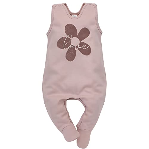 Pinokio Baby Sleepsuit Happiness, 100% cotton pink, Girls Gr. 56-68 (68) von Pinokio
