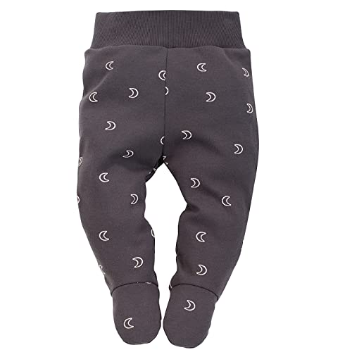 Pinokio Baby Sleppants Dreamer 100% Cotton Graphite with Moons, Boys Gr. 56-74 (62) von Pinokio