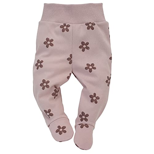 Pinokio Baby Sleppants Happiness 100% Cotton Pink with Flowers, Girls Gr. 56-74 (56) von Pinokio