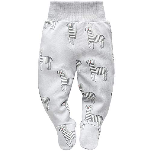 Pinokio Baby Sleppants Wild Animals, 100% Cotton Grey with Zebras, Unisex Gr. 56-74 (62) von Pinokio