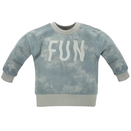 Pinokio Baby Sweatshirt Fun Time, 100% Cotton Blue, Boys Gr. 68-122 (80) von Pinokio