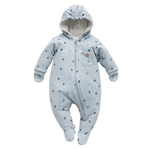 Pinokio Baby Warm Overall Charlie, 100% cotton blue in diamonds, Boys Gr. 56-74 (56) von Pinokio