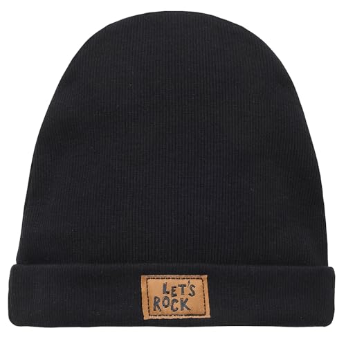 Pinokio Beanie Mütze Lets Rock, schwarz, Jungen, 98/104 EU von Pinokio
