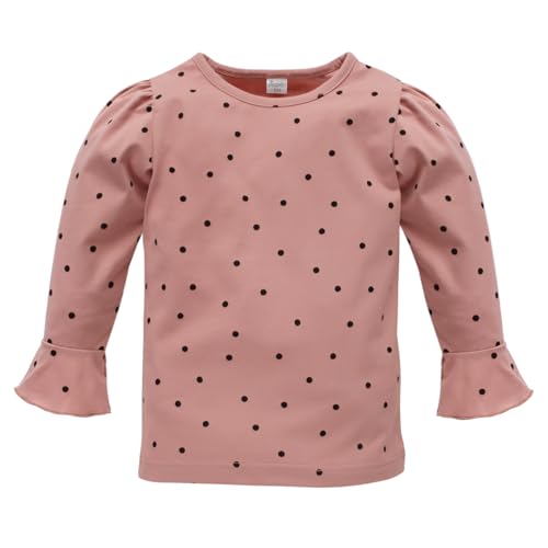 Pinokio Bluse Langarm Tres Bien, rosa gepunktet, Mädchen 74-122 (80) von Pinokio