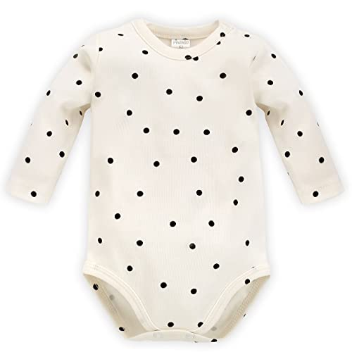 Pinokio Bodysuit TRES BIEN, 100% Cotton, Ecru Polka dot, Girls 62-92 (92) von Pinokio