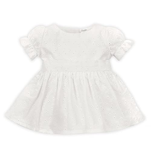 Pinokio Dress Charlotte, 100% Cotton, Ecru with floral Embroidery, Girls 62-104 (62) von Pinokio