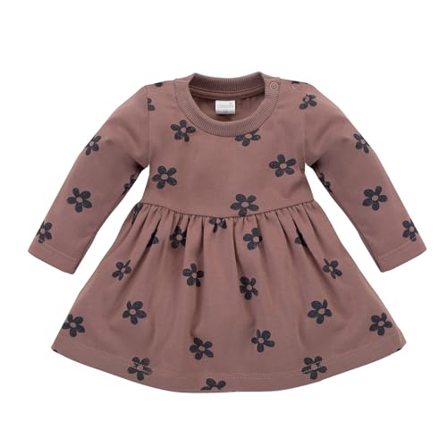 Pinokio Dress Happiness 62 RC, 95% Cotton 5% Elastane, pink with Flowers, Girls 62-104 (62) von Pinokio