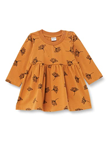 Pinokio Dress Magic Vibes, 95% Cotton 5% Elastane, inkas Gold with Flowers, Girls 62-122 (62) von Pinokio