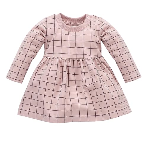 Pinokio Dress Romantic, 95% Cotton 5% Elastane, pink Checked, Girls 62-122 (92) von Pinokio