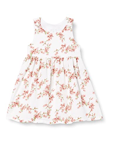 Pinokio Dress Summer Mood, 100% Organic Cotton, Ecru with Flowers, Girls 68-104 (104) von Pinokio