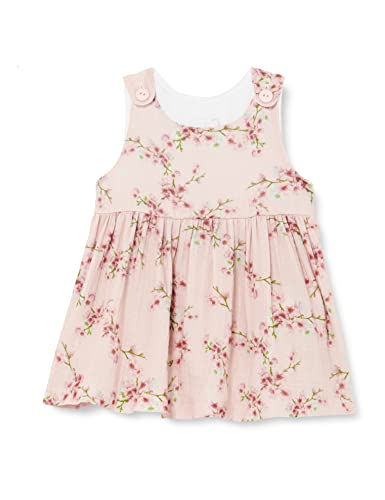 Pinokio Dress Summer Mood, 100% Organic Cotton, Ecru with Flowers, Girls 68-104 (104) von Pinokio