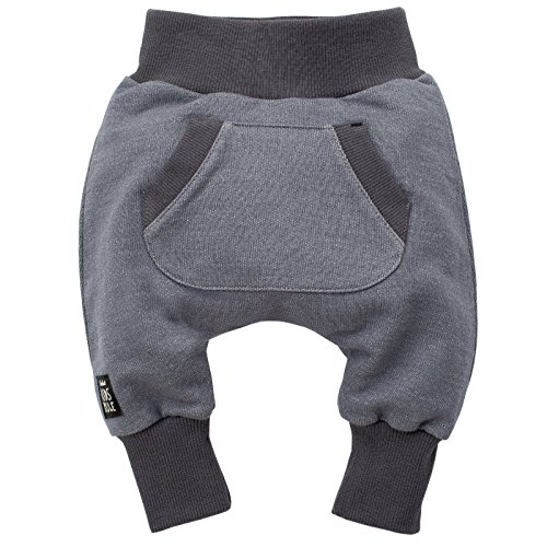 Pinokio Baby - Jungen Strampelanzug Wild Boy Casual Pants, Grau, 80 EU von Pinokio