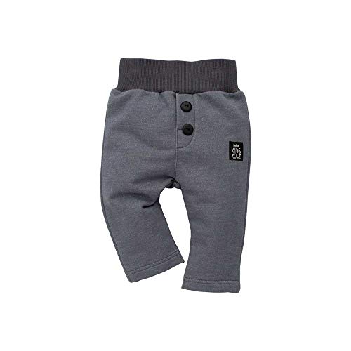 Pinokio - Happy Day - Baby Hose 100% Baumwolle-grau - Jogginghose, Pumphose Schlupfhose- elastischer Bund, Knöpfe Unisex (62) von Pinokio