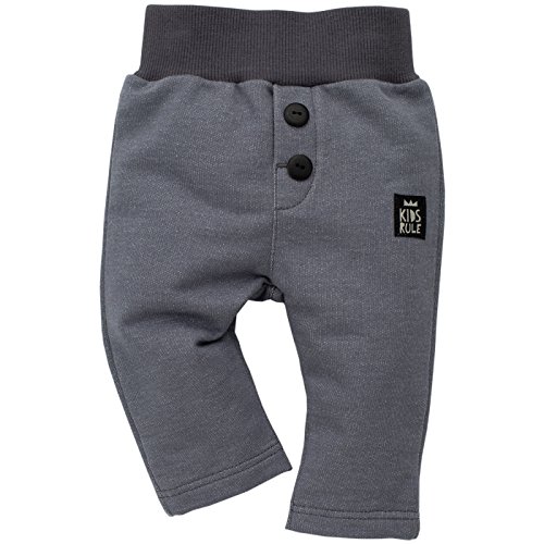 Pinokio - Happy Day - Baby Hose 100% Baumwolle-grau - Jogginghose, Pumphose Schlupfhose- elastischer Bund, Knöpfe Unisex (68) von Pinokio