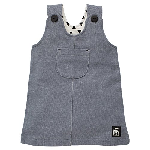 Pinokio Baby - Mädchen Strampelanzug Wild Boy Dress Dungarees, Grey Pepper Happy Day, 92 EU von Pinokio