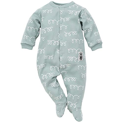 Pinokio - Happy Llama - Baby Schlafanzug 100% Baumwolle - Unisex Jungen Mädchen Schlafanzug Einteilig - Strampler - Overall Weiß Mint Türkis Orange (56 cm, Türkis) von Pinokio